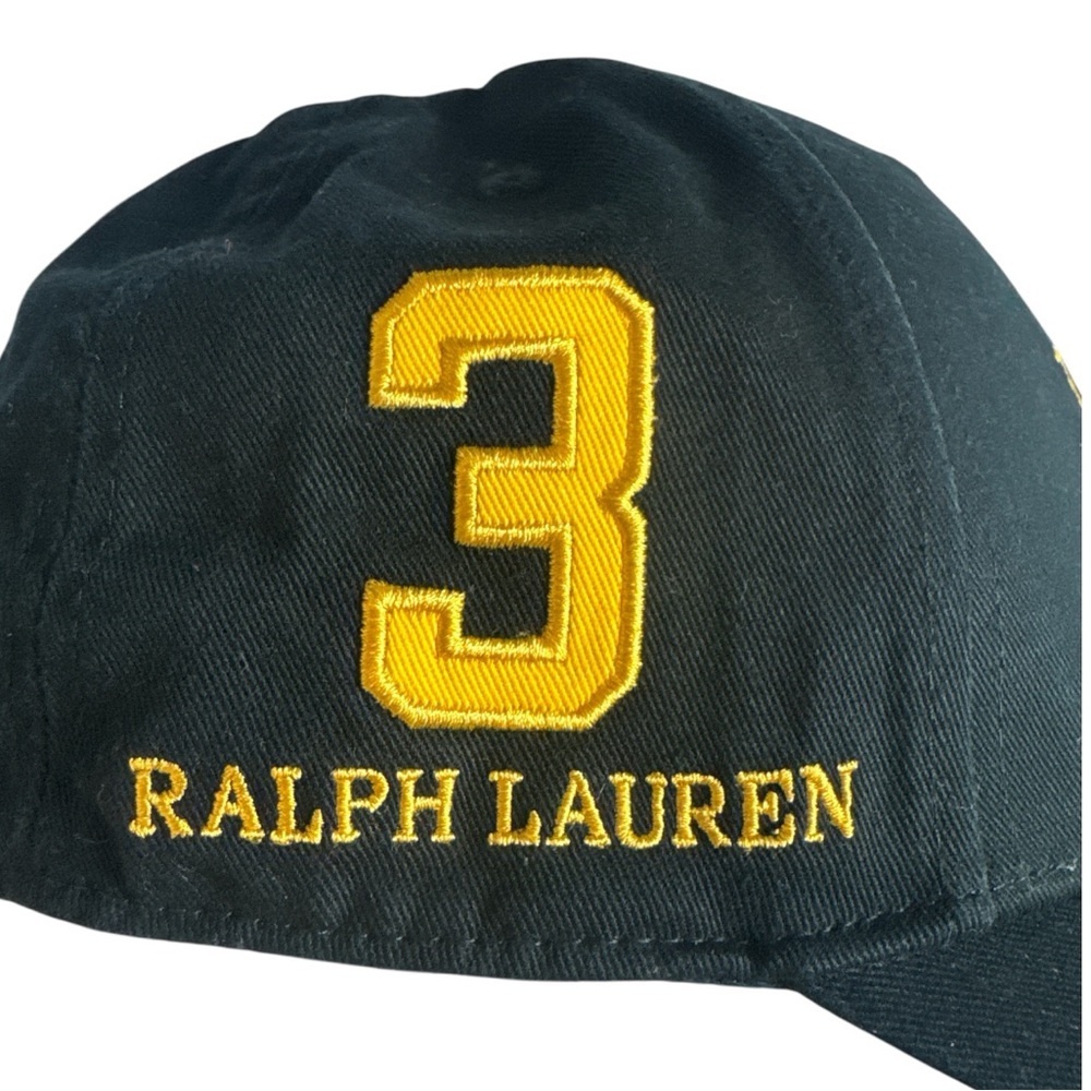 NWT Polo Ralph Lauren Lunar New Year Triple Pony Twill Cap Black & Gold - Picture 3 of 9